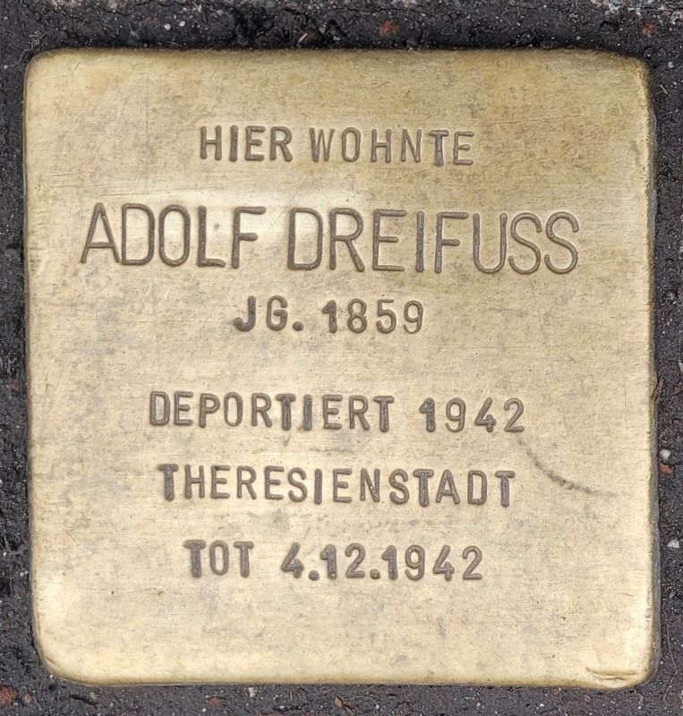 Adolf Dreifuss Marker. Click for full size. Adolf Dreifuss Marker image. Click for full size.