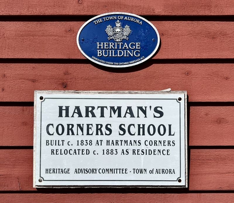 Hartman’s Corners School Marker. Click for full size. Hartman’s Corners School Marker image. Click for full size.