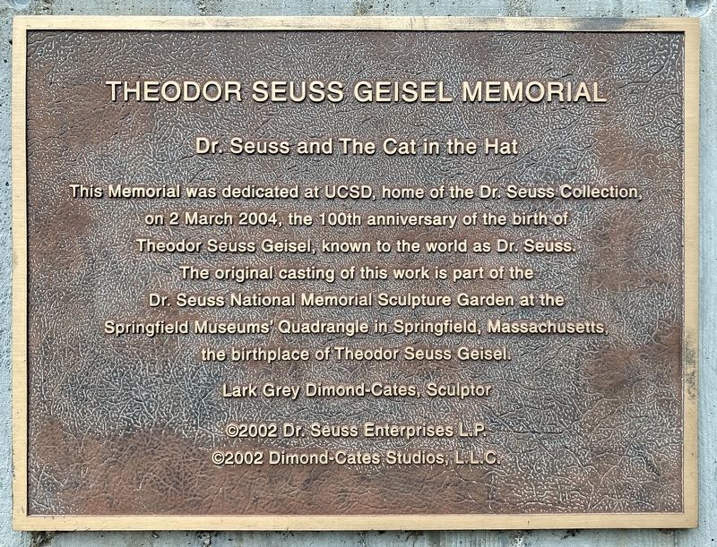 Geisel Memorial Marker image. Click for full size.
