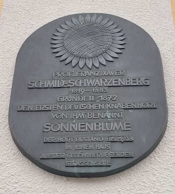 Professor Franz Xaver Schmid-Schwarzenberg Marker. Click for full size. Professor Franz Xaver Schmid-Schwarzenberg Marker image. Click for full size.