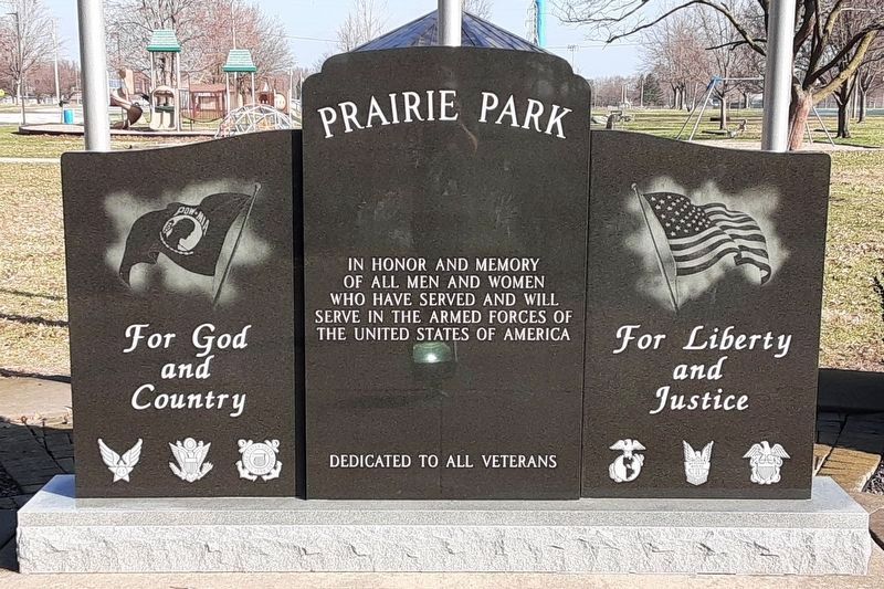 Prairie Park Veterans Memorial Marker. Click for full size. Prairie Park Veterans Memorial Marker image. Click for full size.