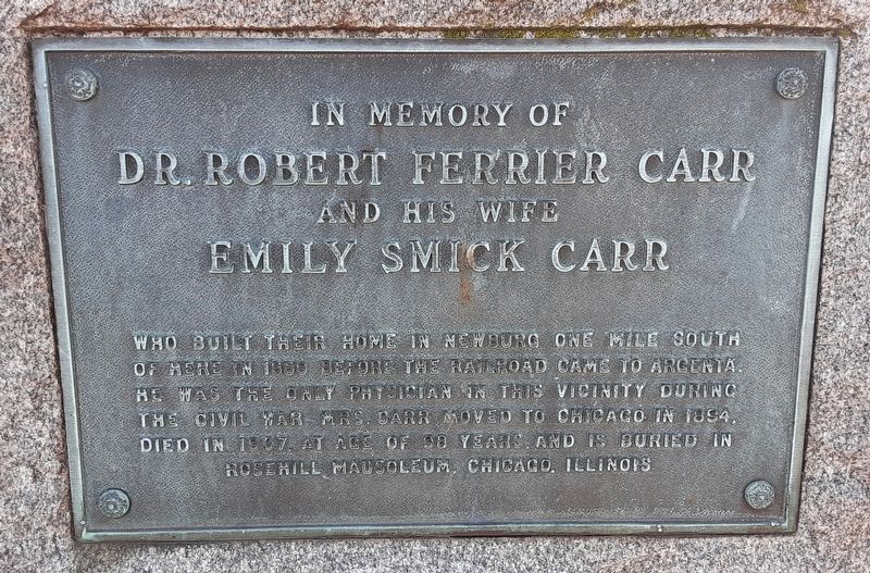 Dr. Robert Ferrier Carr and Emily Smick Carr Marker. Click for full size. Dr. Robert Ferrier Carr and Emily Smick Carr Marker image. Click for full size.