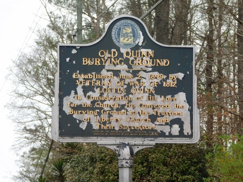 Old Quinn Burying Ground Marker. Click for full size. Old Quinn Burying Ground Marker image. Click for full size.