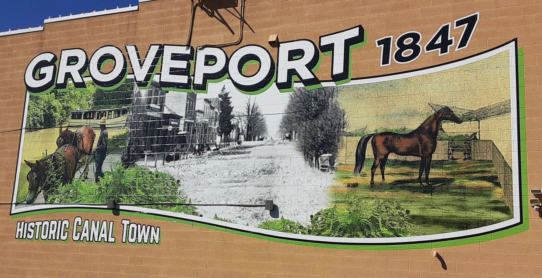 Groveport - 1847 Mural image. Click for full size.