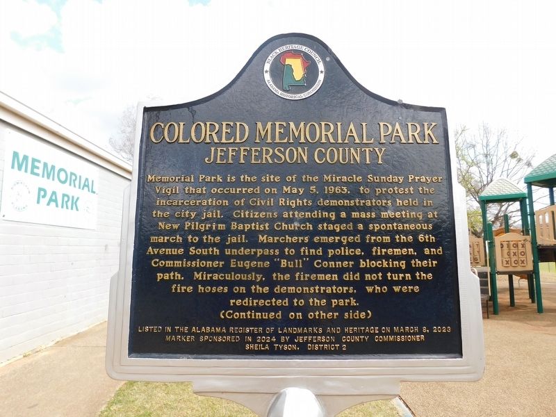 Colored Memorial Park Marker image. Click for full size.