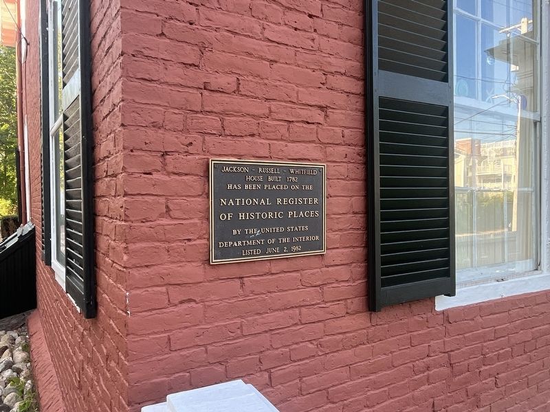 Jackson-Russel-Whitfield House Marker image. Click for full size.