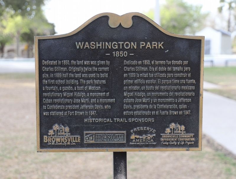 Washington Park Marker. Click for full size. Washington Park Marker image. Click for full size.
