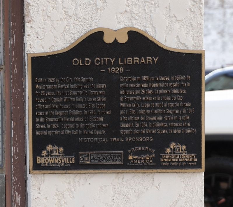 Old City Library Marker. Click for full size. Old City Library Marker image. Click for full size.
