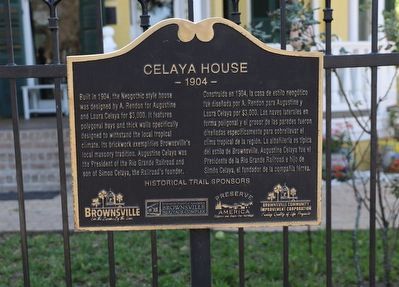 Celaya House Marker. Click for full size. Celaya House Marker image. Click for full size.