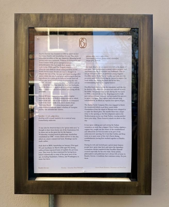Baudry Greene Marker. Click for full size. Baudry Greene Marker image. Click for full size.