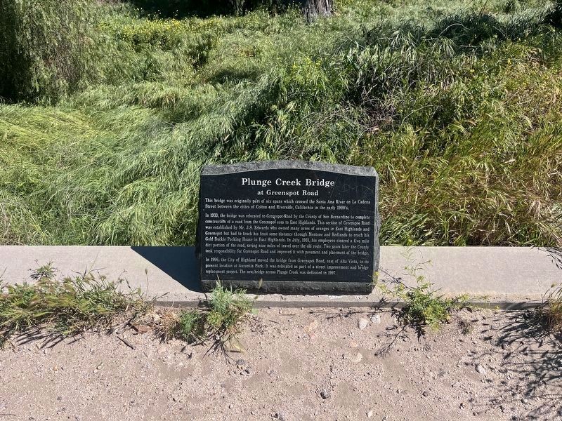 Plunge Creek Bridge Marker image. Click for full size.
