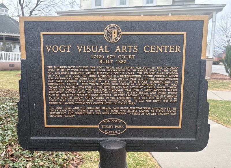 Vogt Visual Arts Center Marker, Side One. Click for full size. Vogt Visual Arts Center Marker, Side One image. Click for full size.