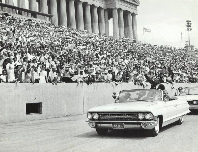 Martin Luther King, Jr. at Soldier Field (1966). Click for full size. Martin Luther King, Jr. at Soldier Field (1966) image. Click for full size.