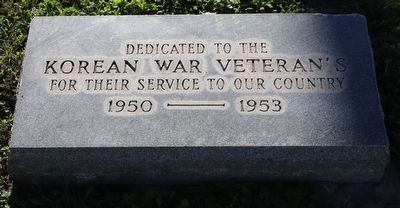Korean War Veterans Memorial Marker. Click for full size. Korean War Veterans Memorial Marker image. Click for full size.