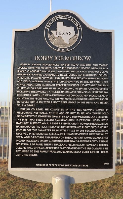 Bobby Joe Morrow Marker. Click for full size. Bobby Joe Morrow Marker image. Click for full size.