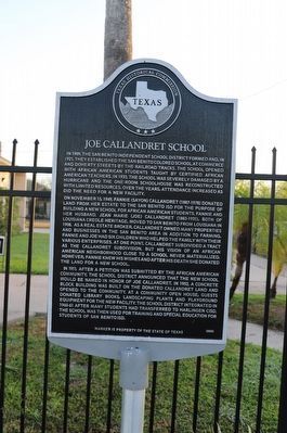 Joe Callandret School Marker image. Click for full size.