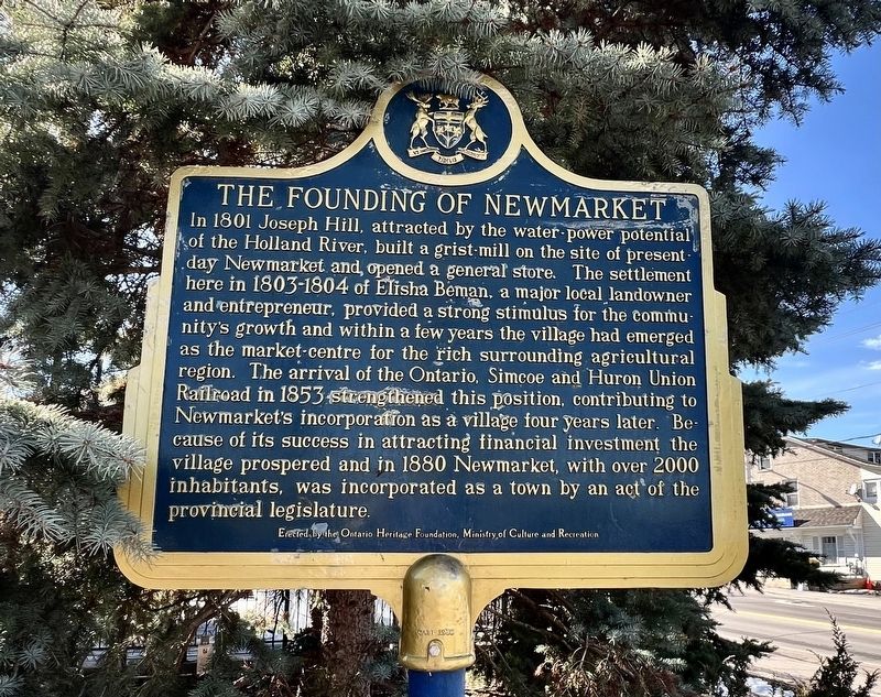 The Founding of Newmarket Marker image. Click for full size.
