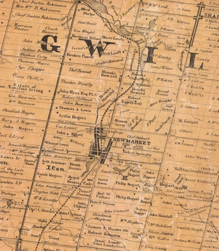 Newmarket in 1860 image. Click for full size.