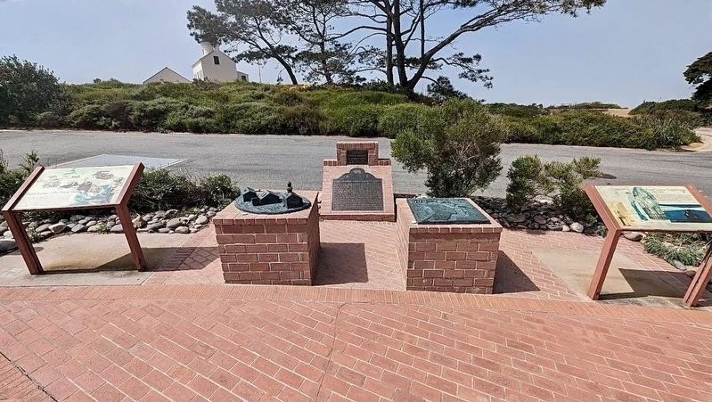 Old Point Loma Lighthouse and Marker. Click for full size. Old Point Loma Lighthouse and Marker image. Click for full size.