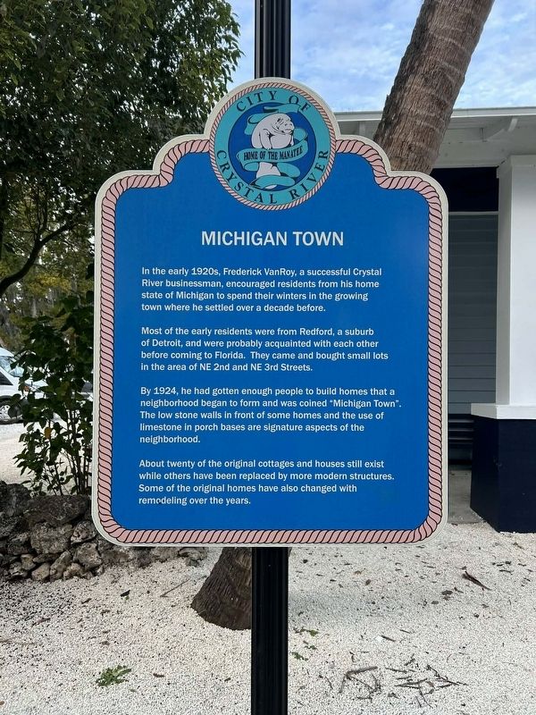 Michigan Town Marker image. Click for full size.