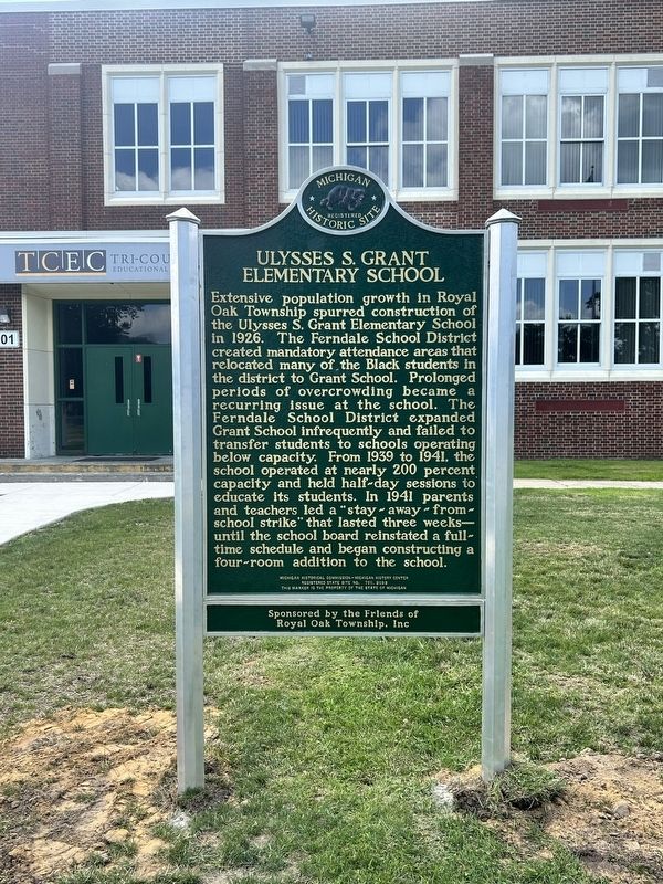 Ulysses S. Grant Elementary School Marker, Side One. Click for full size. Ulysses S. Grant Elementary School Marker, Side One image. Click for full size.