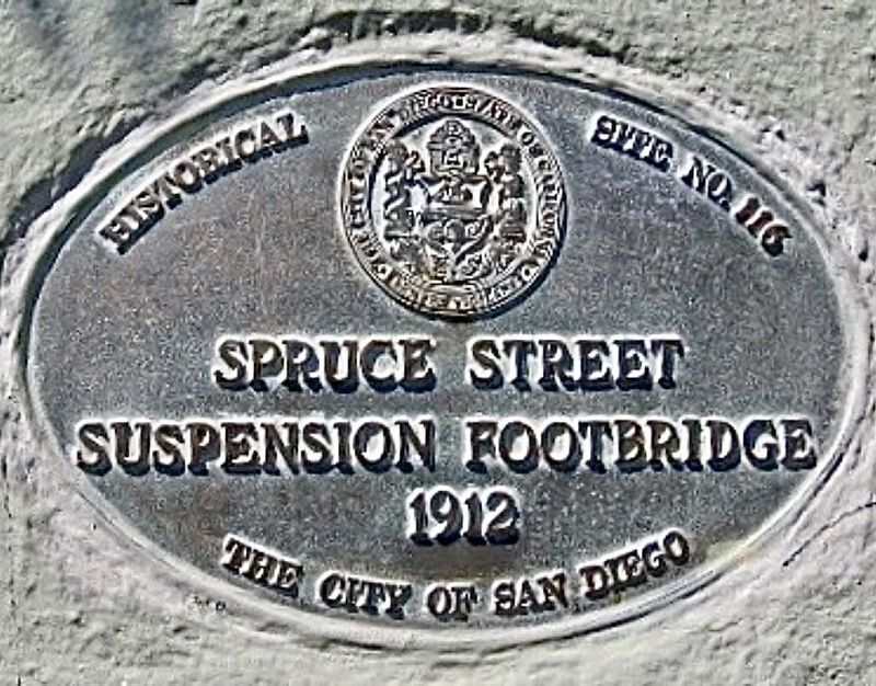 Spruce Street Suspension Footbridge Marker image. Click for full size.