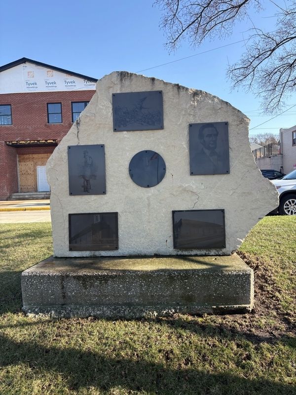 Lemont Civil War Memorial (rear side). Click for full size. Lemont Civil War Memorial (rear side) image. Click for full size.