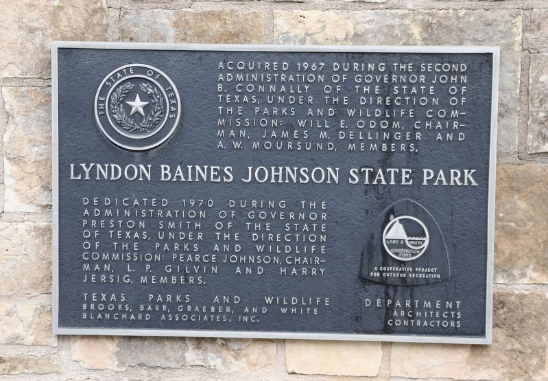 Lydon Baines Johnson State Park Marker image. Click for full size.