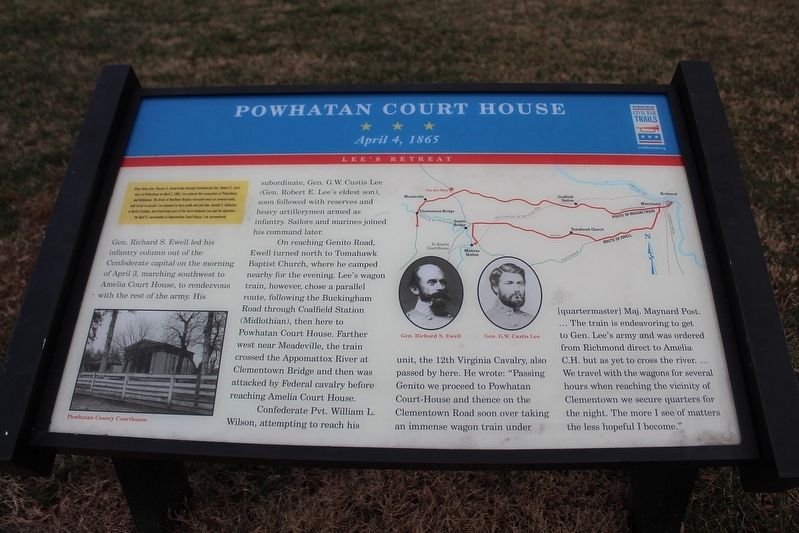 Powhatan Court House Marker. Click for full size. Powhatan Court House Marker image. Click for full size.