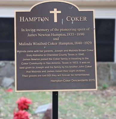 Hampton Coker Marker. Click for full size. Hampton Coker Marker image. Click for full size.