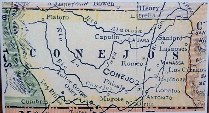 Marker detail: Conejos Land Grant. Click for full size. Marker detail: Conejos Land Grant image. Click for full size.