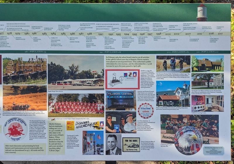 Harmony Through the Years Marker. Click for full size. Harmony Through the Years Marker image. Click for full size.