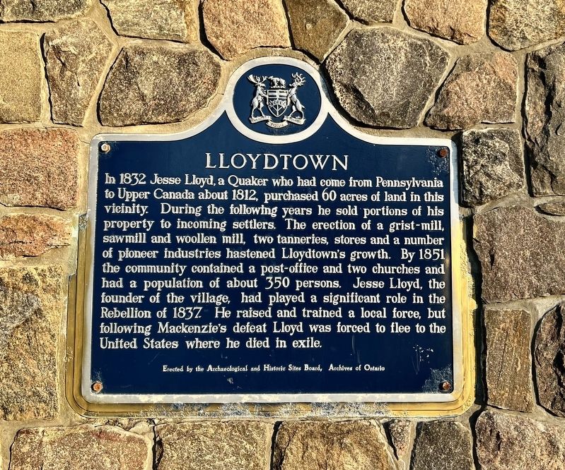 Lloydtown Marker. Click for full size. Lloydtown Marker image. Click for full size.