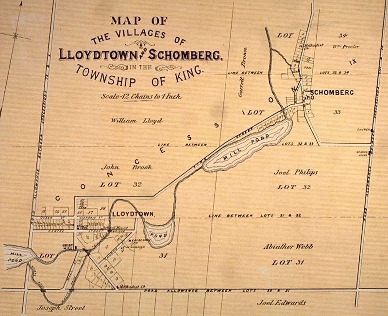 Lloydtown in 1878. Click for full size. Lloydtown in 1878 image. Click for full size.