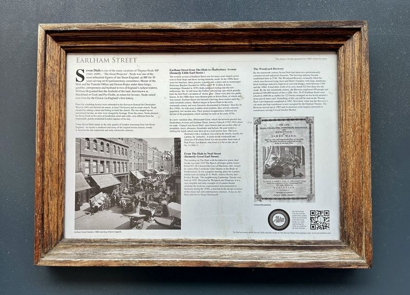 Earlham Street Marker. Click for full size. Earlham Street Marker image. Click for full size.