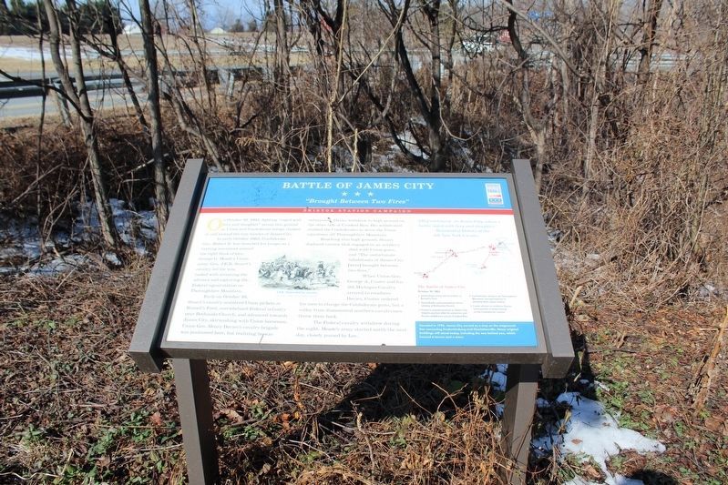 Battle of James City Marker. Click for full size. Battle of James City Marker image. Click for full size.