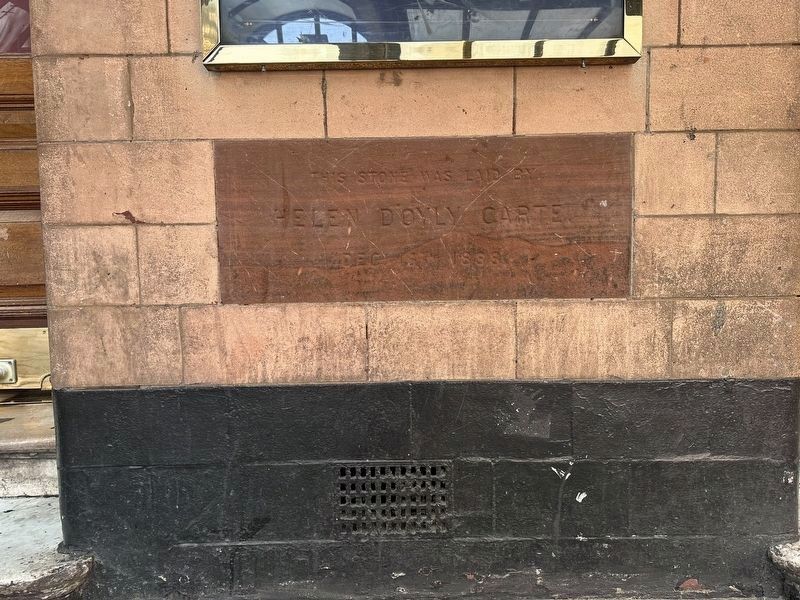 Palace Theatre cornerstone - set by Helen D�Oyly Carte in December 1888 image. Click for full size.