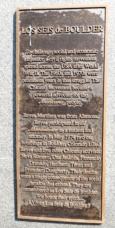 Los Seis de Boulder Marker image. Click for full size.