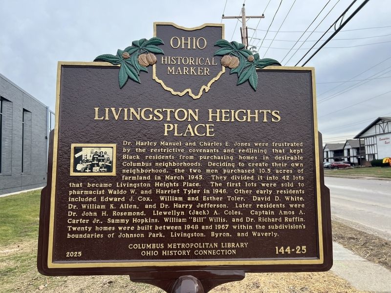 Livingston Heights Place side of marker. Click for full size. Livingston Heights Place side of marker image. Click for full size.