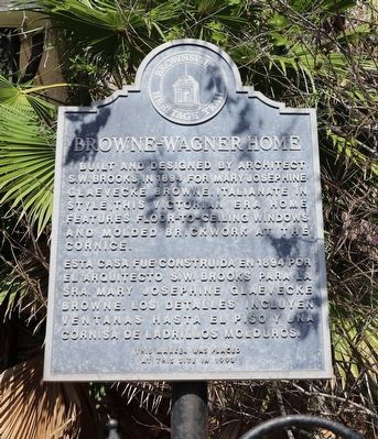 Browne-Wagner Home Marker. Click for full size. Browne-Wagner Home Marker image. Click for full size.