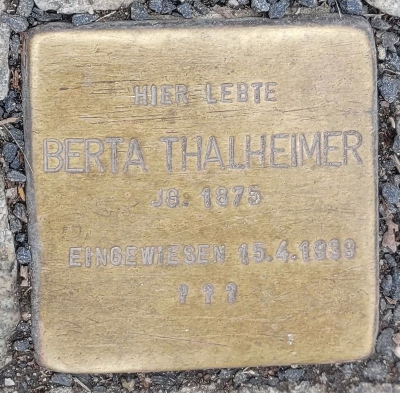 Berta Thalheimer Marker. Click for full size. Berta Thalheimer Marker image. Click for full size.