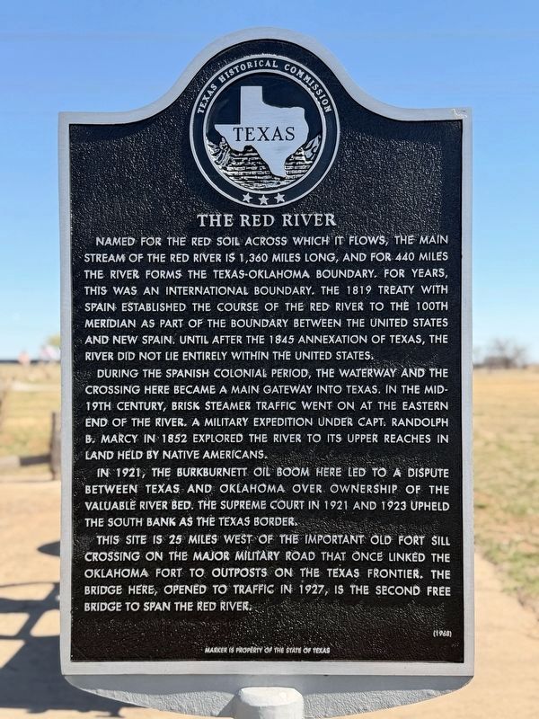 The Red River Marker. Click for full size. The Red River Marker image. Click for full size.