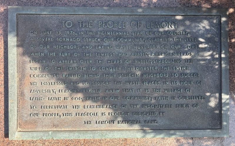Lemont Tornado of 1976 Marker image. Click for full size.