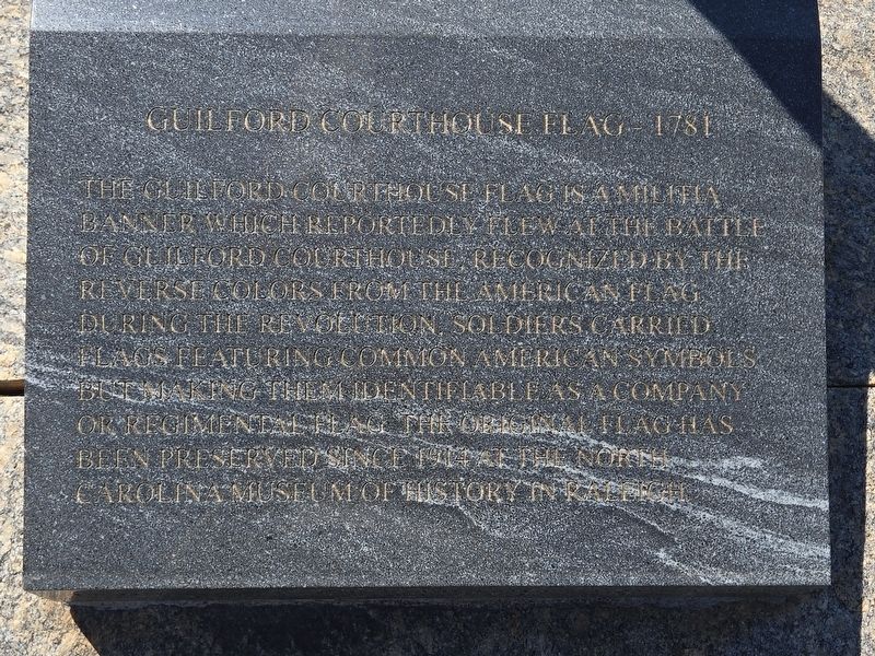 Guilford Courthouse Flag - 1781 Marker image. Click for full size.