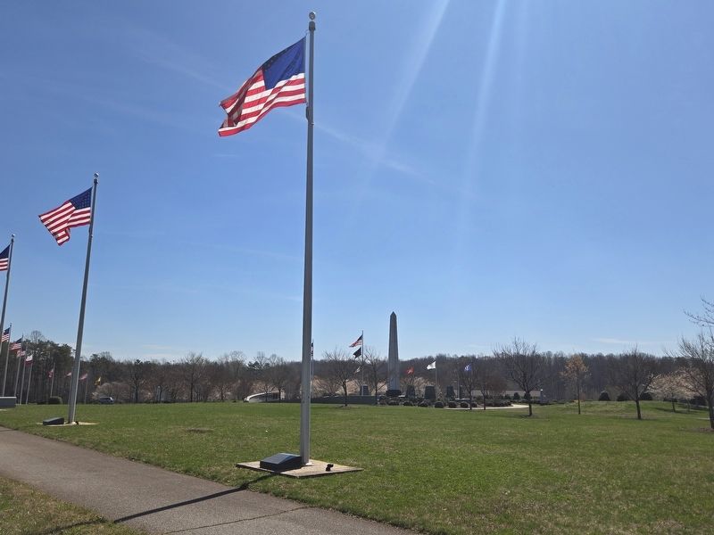 50 Star Flag - 1960 Marker looking towards center obelisk at the Carolina Field of Honor image. Click for full size.