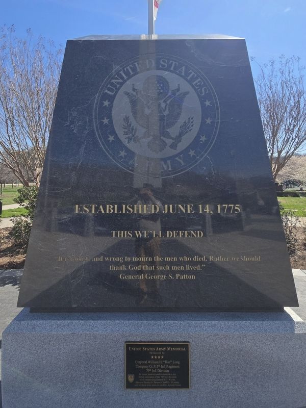 United States Army Memorial Marker image. Click for full size.