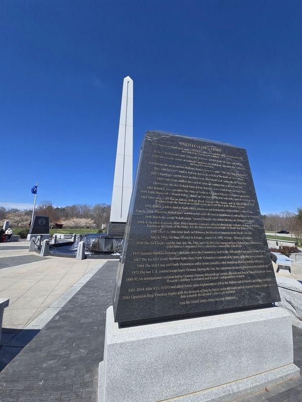 United States Army Memorial reverse side looking towards center obelisk image. Click for full size.
