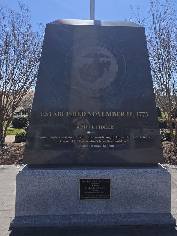 United States Marine Corps Memorial Marker image. Click for full size.