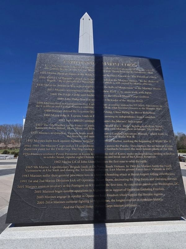 United States Marine Corps Memorial (reverse side) image. Click for full size.