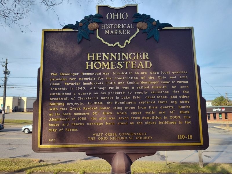 Henninger Homestead Marker image. Click for full size.